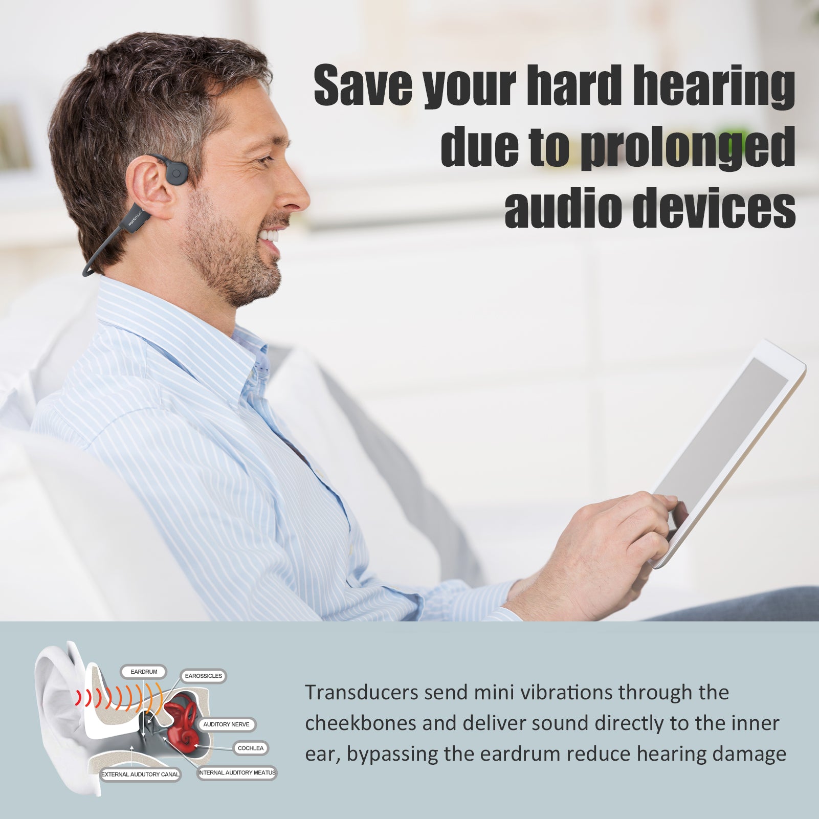 🔥🔥 IP67 Waterproof Bone Conduction Headphones