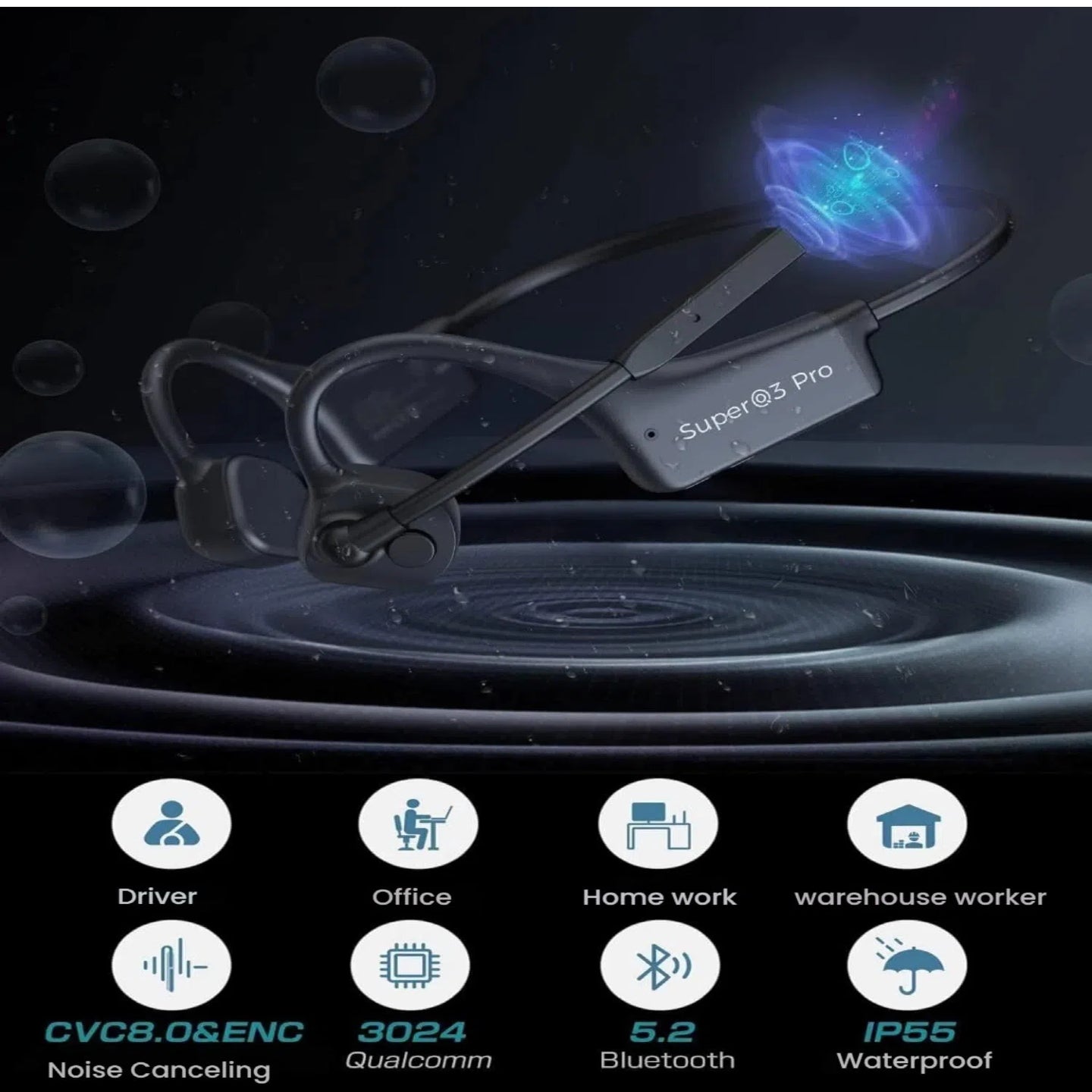 🔥🔥30%OFF 🔥🔥Bone Conduction Headphones with Noise Canceling Microphone