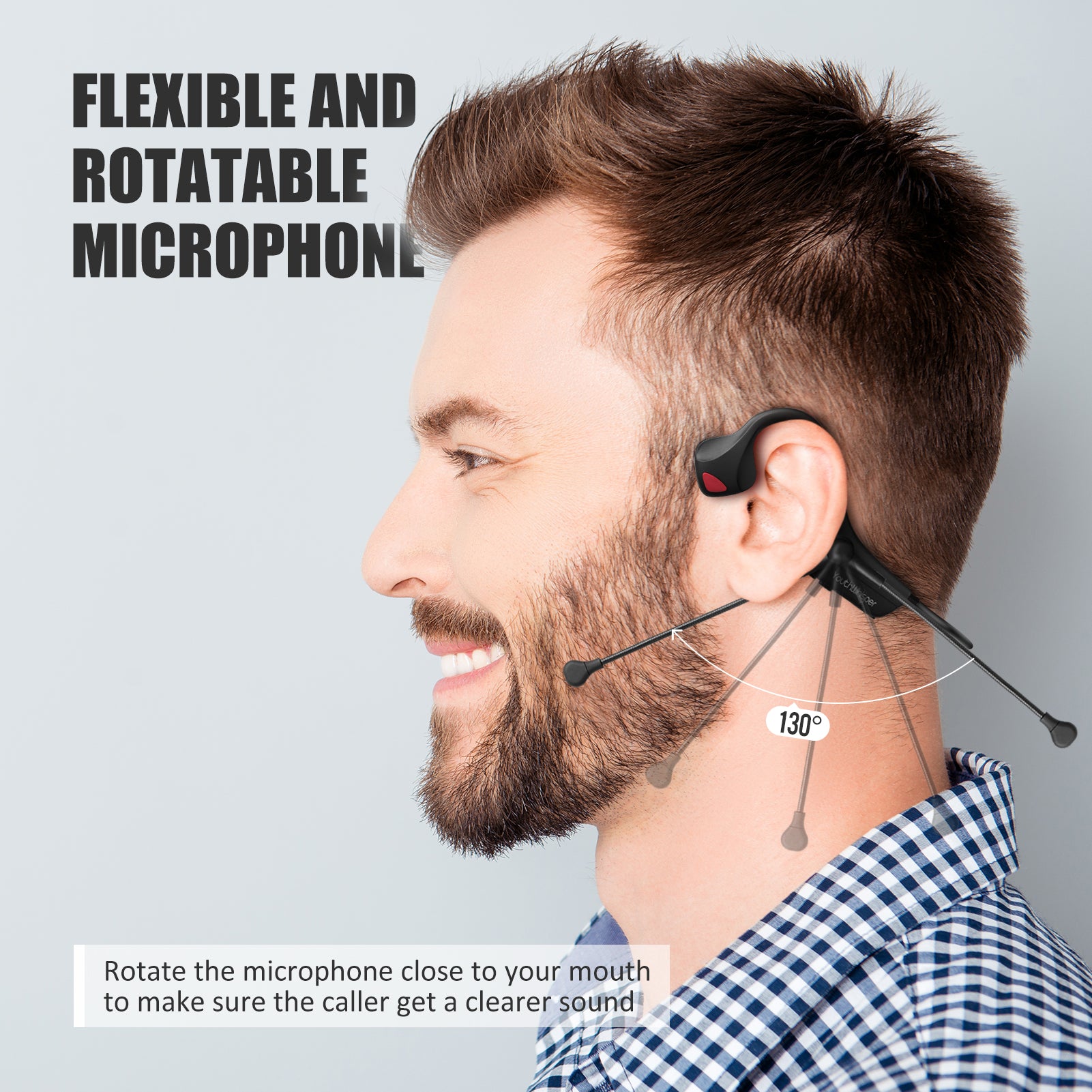 🔥🔥40%OFF 🔥🔥Bone Conduction Headphones with Boom Microphone
