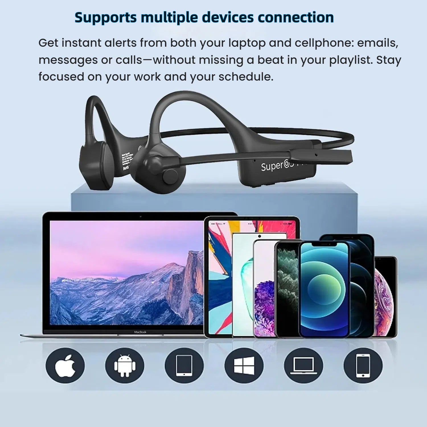 🔥🔥30%OFF 🔥🔥Bone Conduction Headphones with Noise Canceling Microphone