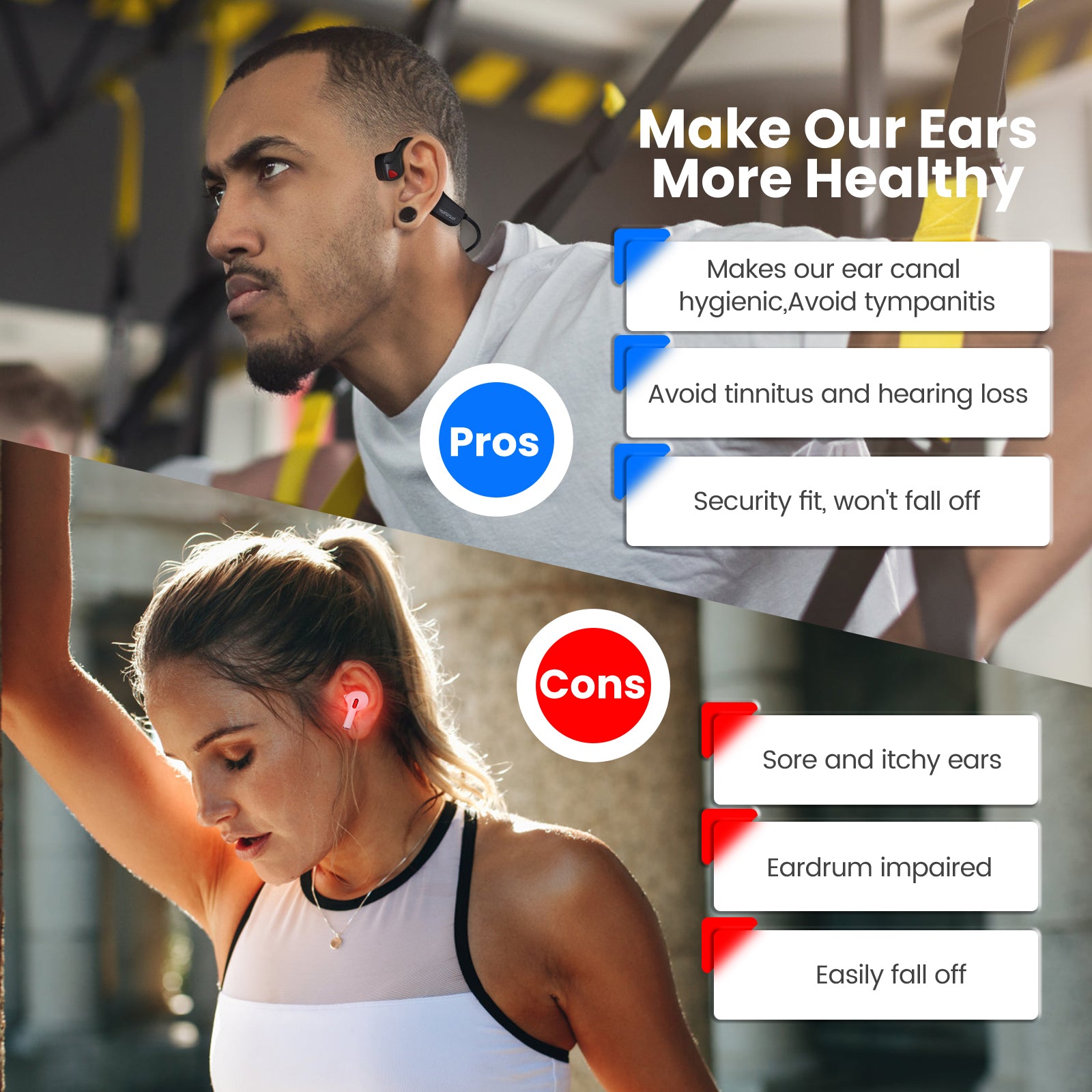 🔥🔥50%OFF 🔥🔥Bone Conduction Open Ear Headphones Bluetooth