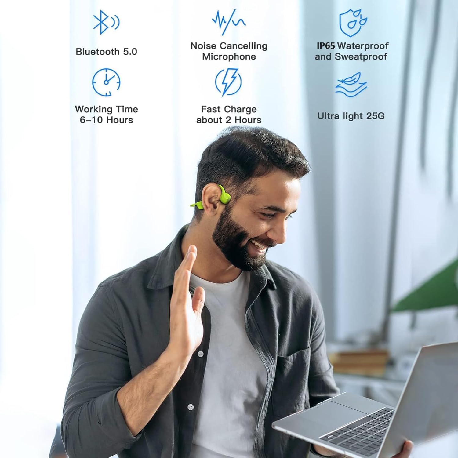 🔥🔥50%OFF 🔥🔥Bone Conduction Open Ear Headphones Bluetooth