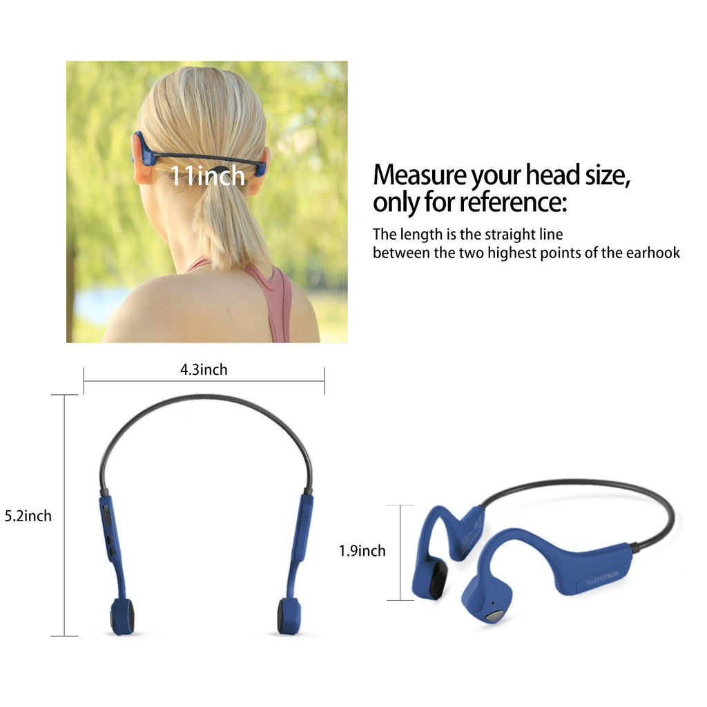 YouthWhisper Bone Conduction Headphones Bluetooth 5.2 Open Ear Headpho –  youthwhisper